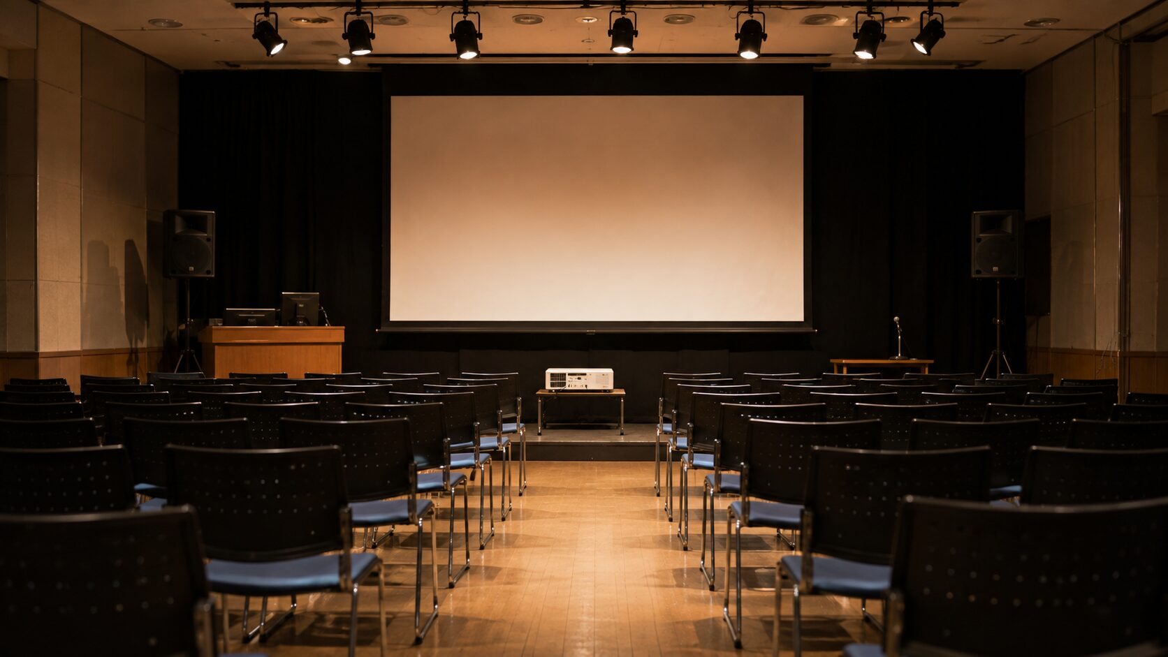 上映会の企画を整理するノートとペン